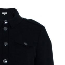 مملوكة مسبقًا Burberry Black Novacheck Contrast Cuff Shirt Dress M