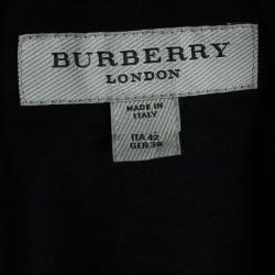 مملوكة مسبقًا Burberry Black Novacheck Contrast Cuff Shirt Dress M