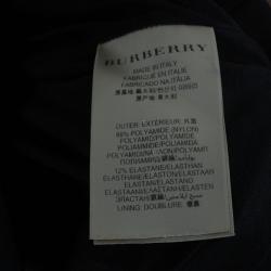 مملوكة مسبقًا Burberry Black Novacheck Contrast Cuff Shirt Dress M