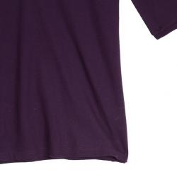 Pre Owned Burberry Brit Purple Long Sleeve Polo Top L