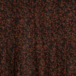 مملوكة مسبقًا Burberry Floral Print Layered Silk Skirt M