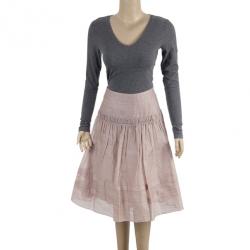 مملوكة مسبقًا Burberry Cotton Silk Skirt S