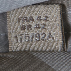 Pre Owned معطف بربري رصاصي كاروهات بصفين أزرار وحزام M