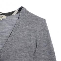 مملوكة مسبقًا Burberry Brit Check Placket Button Down Cardigan M