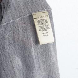 مملوكة مسبقًا Burberry Brit Check Placket Button Down Cardigan M