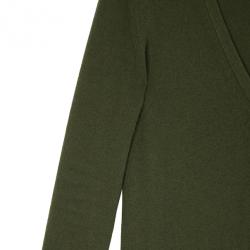 Pre Owned Burberry Green Button Down Novacheck Cuff Cardigan S