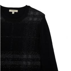 مملوكة مسبقًا Burberry Brit Black Check Print Sweater S