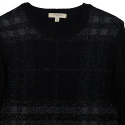 مملوكة مسبقًا Burberry Brit Black Check Print Sweater S