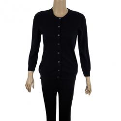Pre Owned Burberry Black Button Down Cardigan M