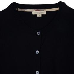 Pre Owned Burberry Black Button Down Cardigan M