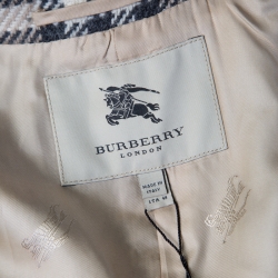 مملوكة مسبقًا Burberry London Beige Checked Wool Double Breasted Belted Blackheath Coat L