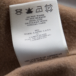 Pre Owned Burberry Beige Wool Camel Hair Lined Belted Double Breasted Trench Coat M