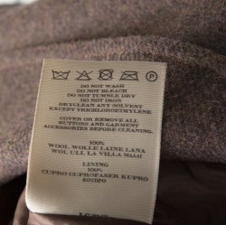 Pre Owned Burberry London Brown Wool One Button Blazer S