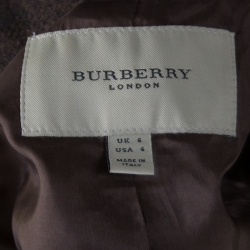 Pre Owned Burberry London Brown Wool One Button Blazer S