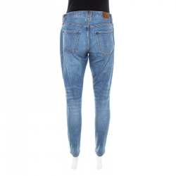 Pre Owned Burberry Brit Indigo Faded Effect Relaxed Skinny Jeans S