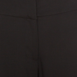 Pre Owned Burberry London Black Cotton Wide Leg Trousers S