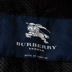 Pre Owned Burberry London Black Wool Double Breasted Overcoat M