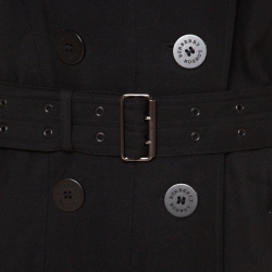 Pre Owned Burberry London Black Wool Double Breasted Overcoat M