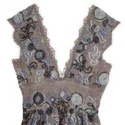 مملوكة مسبقًا Burberry Prorsum Metallic Lace Dress XS