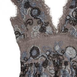 مملوكة مسبقًا Burberry Prorsum Metallic Lace Dress XS