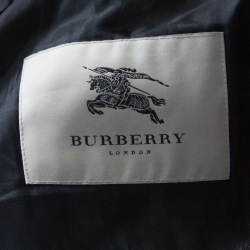 Pre Owned Burberry Black Fur Trim Hooded Puffer Jacket M