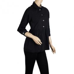 Pre Owned Burberry Cotton Silk Shirt Top XS