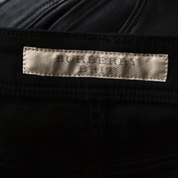 Pre Owned Burberry Black Coated Denim Low Rise Skinny Fit Jeans M 