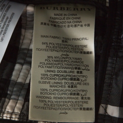 مملوكة مسبقًا Burberry London Black Diamond Pattern Quilted Jacket S