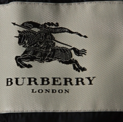 مملوكة مسبقًا Burberry London Black Diamond Pattern Quilted Jacket S