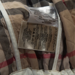 Pre Owned Burberry Brit White Diamond Quilted Jacket S