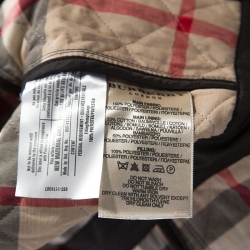 Pre Owned Burberry Black Diamond Quilted Button Front Jacket L