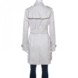 Pre Owned Burberry Beige Gabardine Trench Coat M