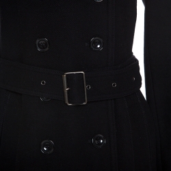 مملوكة مسبقًا Burberry Black Wool Double Breasted Trench Coat S