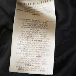 مملوكة مسبقًا Burberry Black Wool Double Breasted Trench Coat S