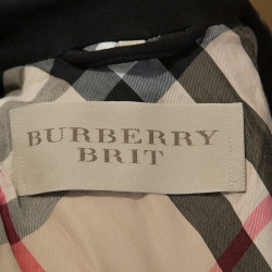 مملوكة مسبقًا Burberry Black Wool Double Breasted Trench Coat S
