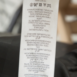 Pre Owned معطف بربري مطر صدر مزدوج كشمير أسود S