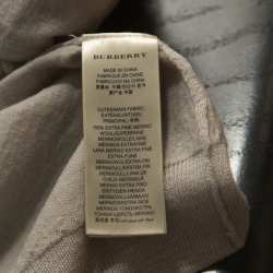 Pre Owned Burberry Brit Beige Merino Wool Layered Cuff Detail Sweater XL
