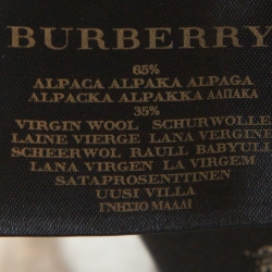 Pre Owned Burberry Beige And White Alpaca Wool Double Breasted Long Coat M