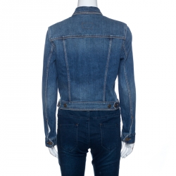 مملوكة مسبقًا جاكت بربري بريت قصير دنيم انديغو M