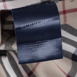 مملوكة مسبقًا معطف مطر بربري صدر مزدوج قطن بيج L