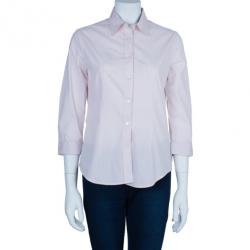 مملوكة مسبقًا قميص بربري وردي نوفاتشيك بأزرار أمامية M