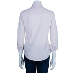 مملوكة مسبقًا قميص بربري وردي نوفاتشيك بأزرار أمامية M