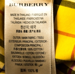 Pre Owned قميص بربري كاروهات نوفا أصفر L