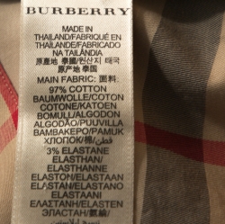 Pre Owned Burberry Brit Beige Nova Check Stretch Cotton Shirt L