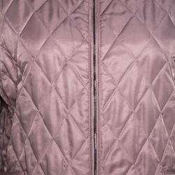 مملوكة مسبقًا Burberry Pink Diamond Quilted Zip Front Jacket L