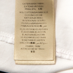 مملوكة مسبقًا قميص بربري بريت أكمام طويلة قطن ستريتش أبيض S