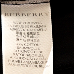 Pre Owned Burberry Brit Black Stretch Cotton Long Sleeve Shirt S