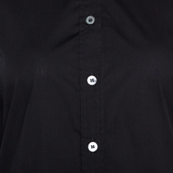 Pre Owned Burberry Brit Black Stretch Cotton Long Sleeve Shirt S