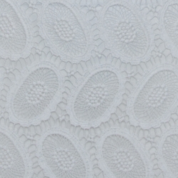 Pre Owned Burberry White Cotton Lace Shift Dress M