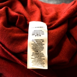 Pre Owned Burberry Brit Red Checked Merino Wool & Cashmere Sweater XL